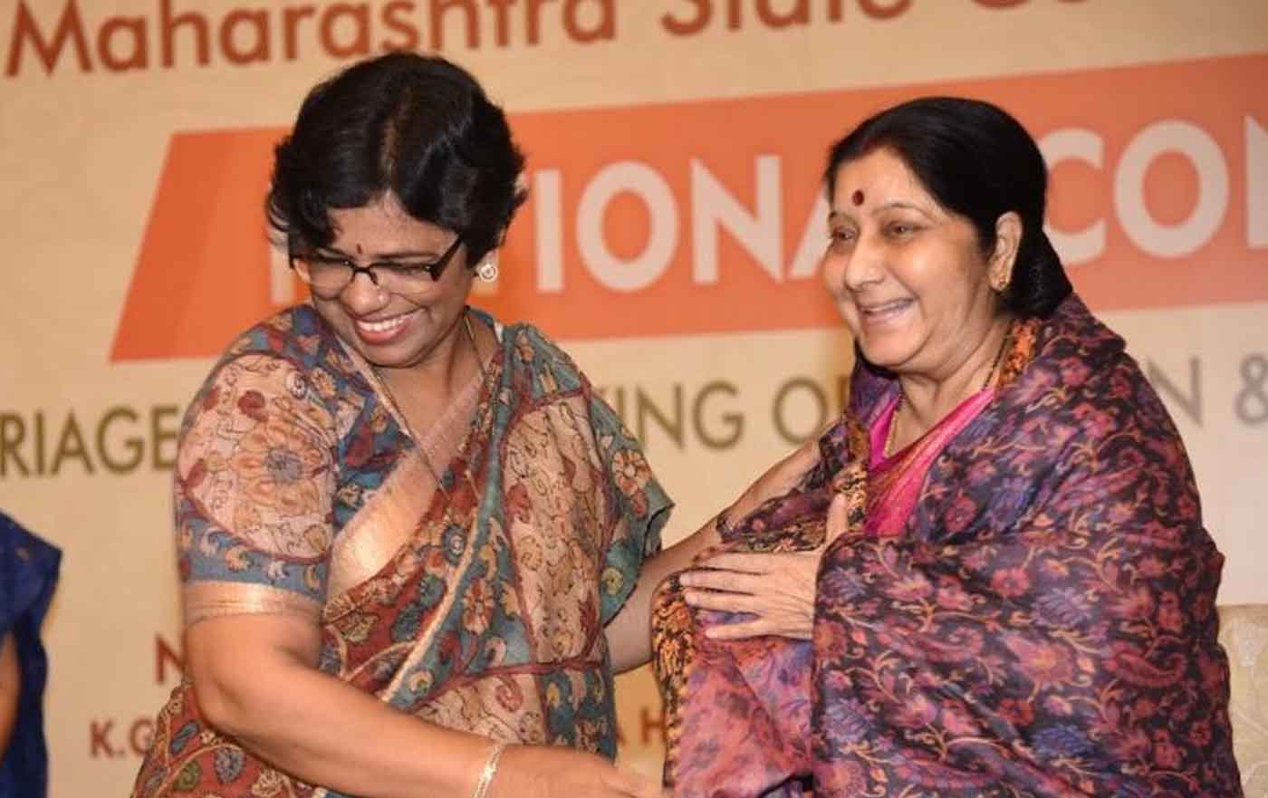 with sushma ji
